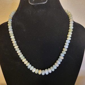 Beautiful Jay King Sterling Silver Beryl Faceted Beaded Necklace - 18"